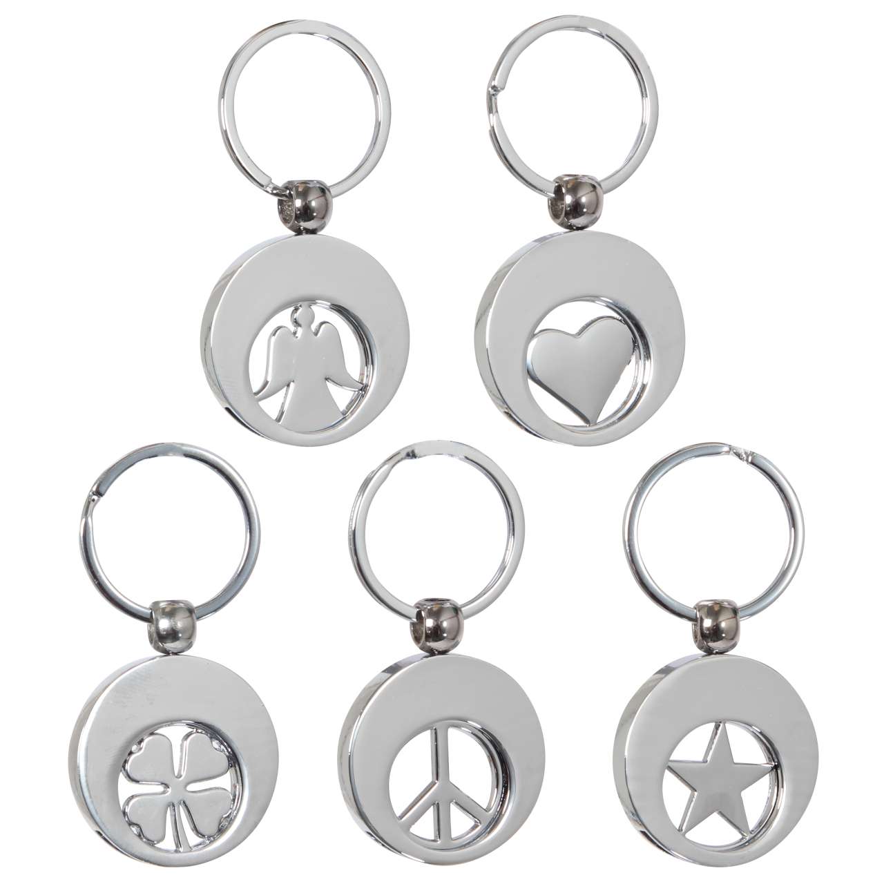 Schlüsselanhänger Chip, Symbole sortiert