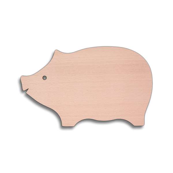 Servierbrett, Schwein aus Holz 30 cm
