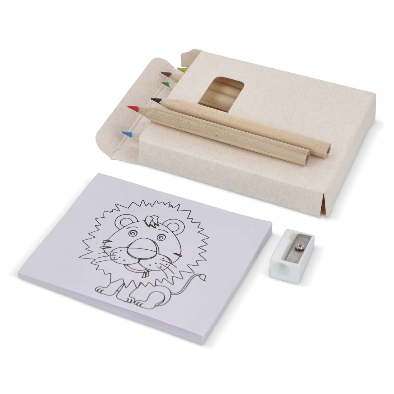 8-teiliges Malset in einer Schachtel aus recyceltem Milchkarton