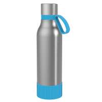 Flasche silber, Ring cyan, Hülle cyan