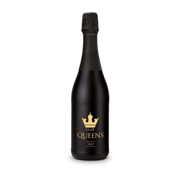 Sekt Cuvée - Flasche schwarz - Kapselfarbe, 0,75 l