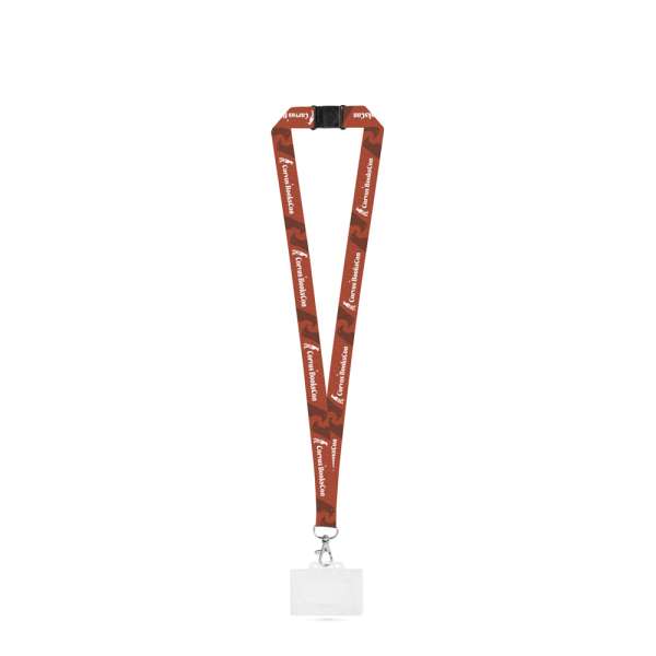 CARLISLE Lanyard aus Polyester mit Karabiner, Schicherheitsverschluss und unflexiblem Kartenhalter,