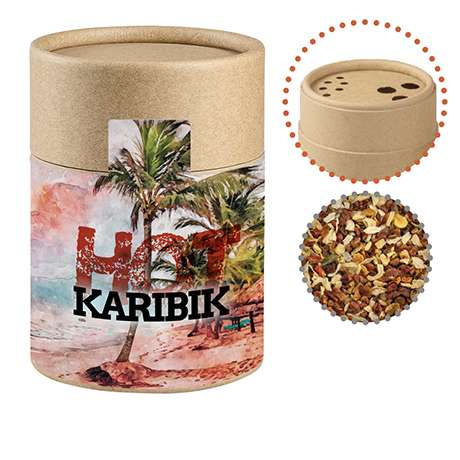 Gewürzmischung HOT Karibik Mix, ca. 50g, Kraftpapierstreuer Midi