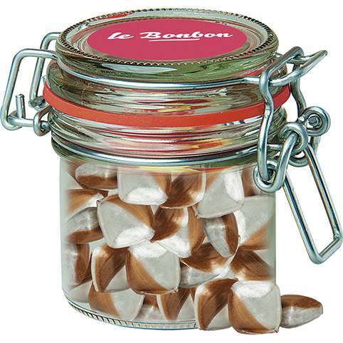 Minz-Ecken Bonbons, ca. 60g, Bonbonglas Mini