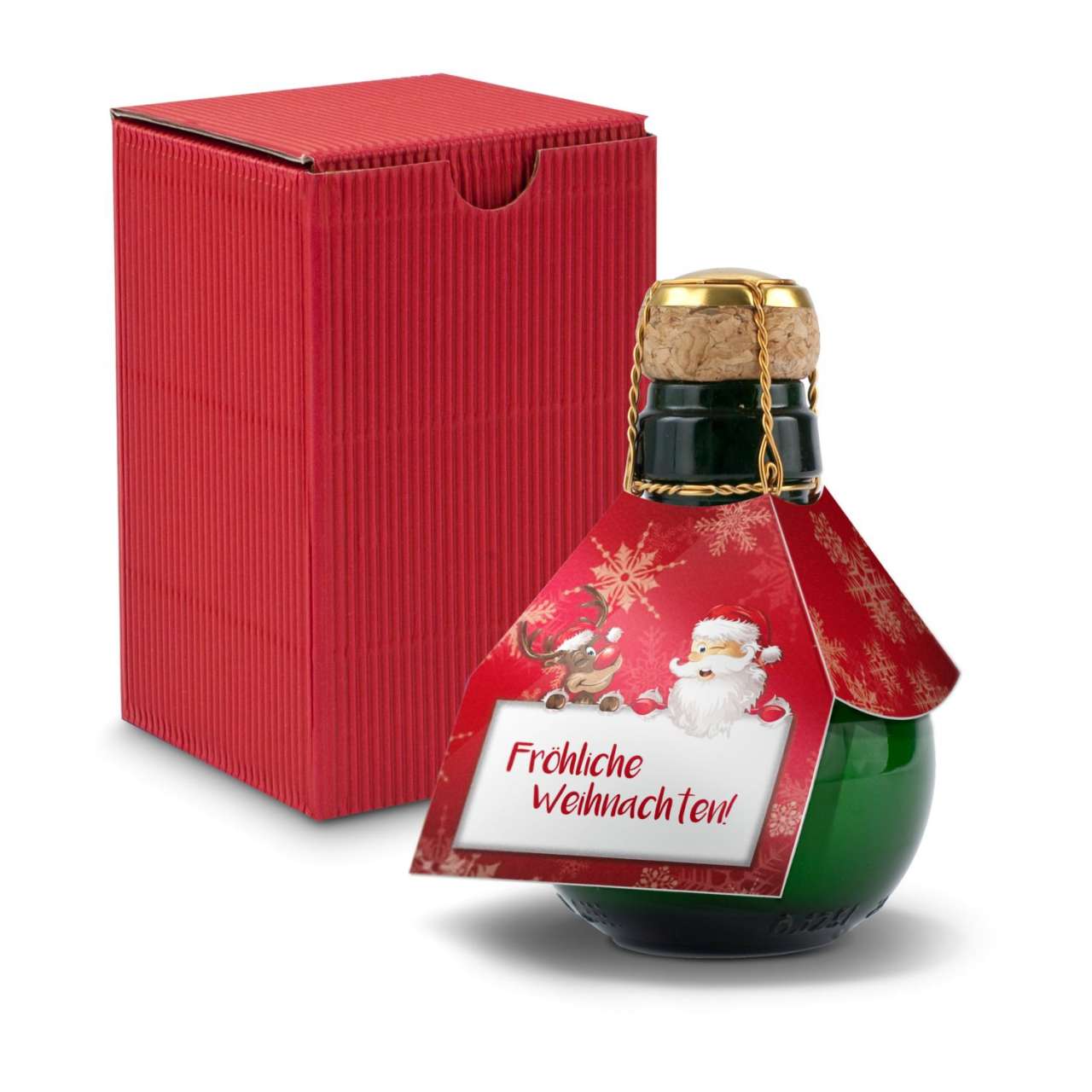 Kleinste Sektflasche der Welt! Fröhliche Weihnachten - Inklusive Geschenkkarton in, 125 ml