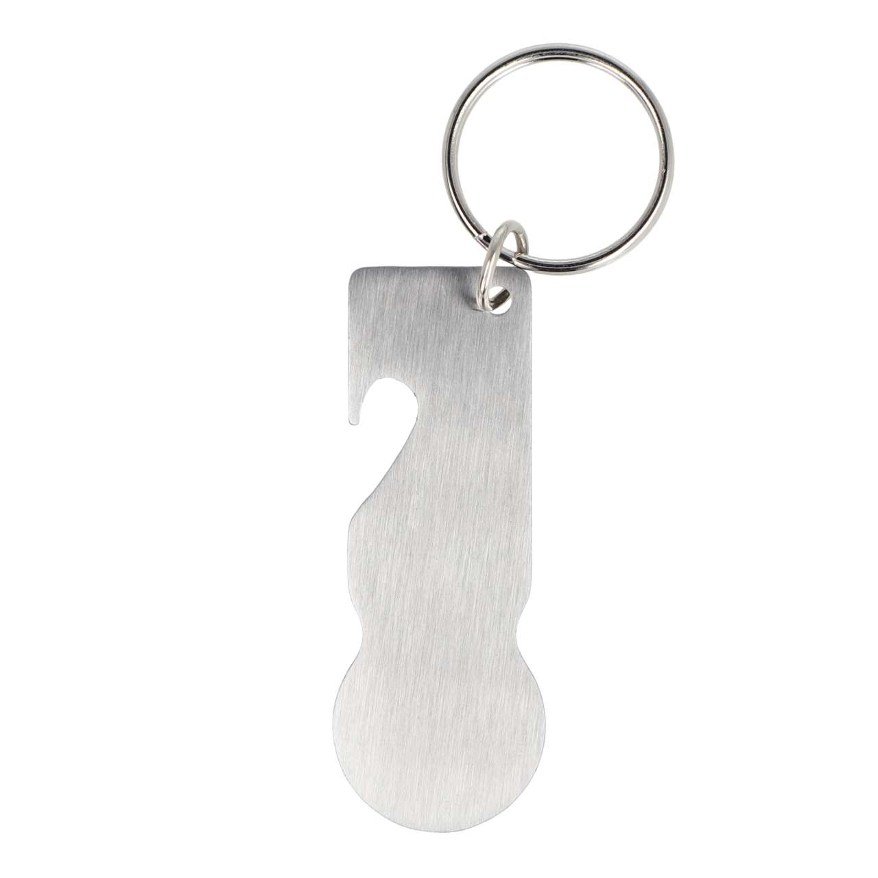 Edelstahl Schlüsselanhänger mit Einkaufswagenlöser