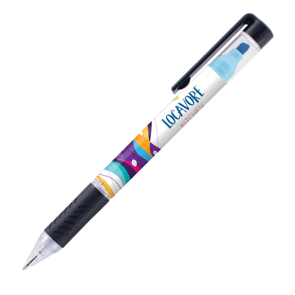 DELOS Kugelschreiber und Textmarker mit 4c-Druck all-over