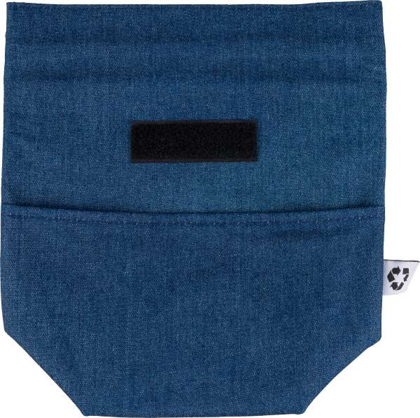 Recycelte Denim-Kühltasche mit Rollverschluss Mira