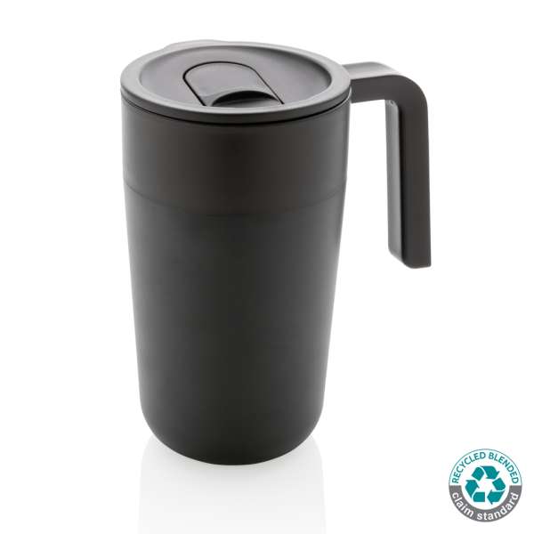 GRS recycelte PP und Stainless Steel Tasse mit Griff