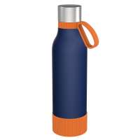 Flasche blau, Ring orange, Hülle orange