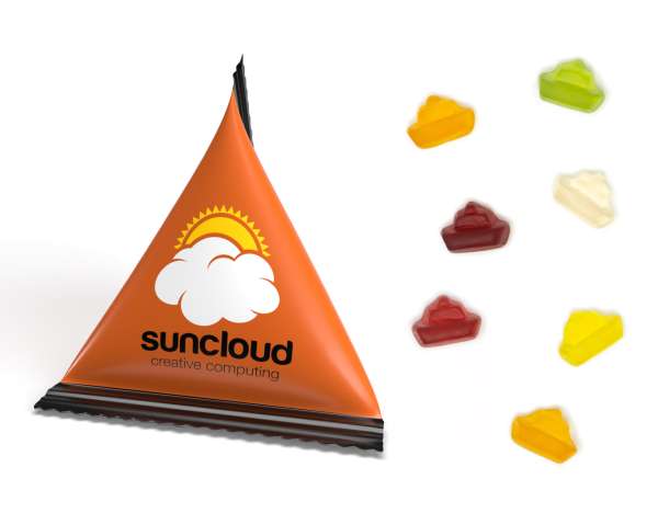 Mini Tetraeder Fruchtgummi