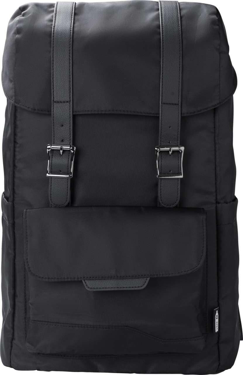RPET (290T) Polyester Twill Rucksack mit Lasche Marlowe