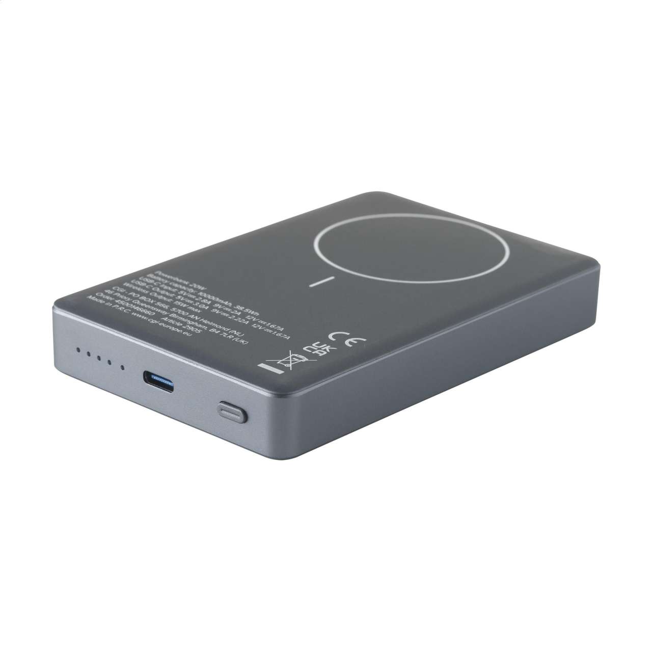 Wireless RCS Recycled Alu Magsafe Powerbank 10000