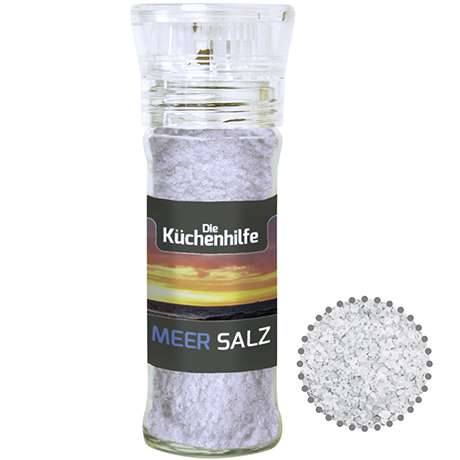 Meersalz, ca. 80g, transparente Gewürzmühle