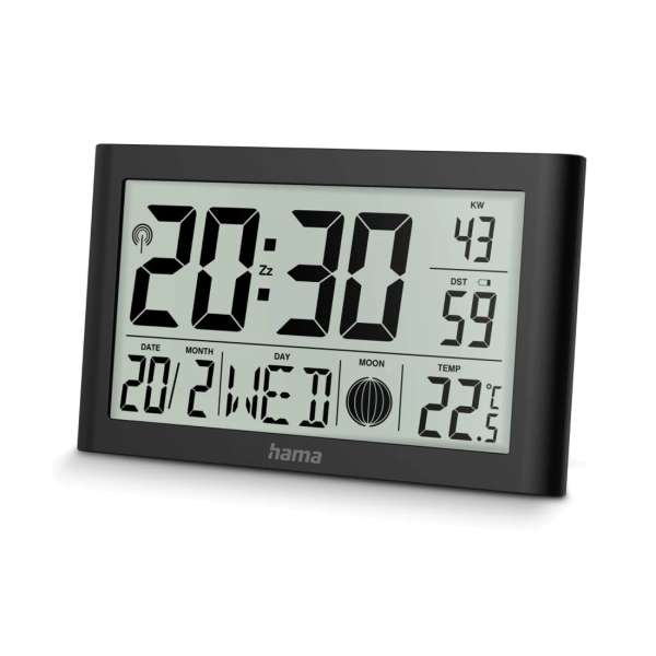 Hama "Martinique" Digital Wall Clock, Radio-Controlled