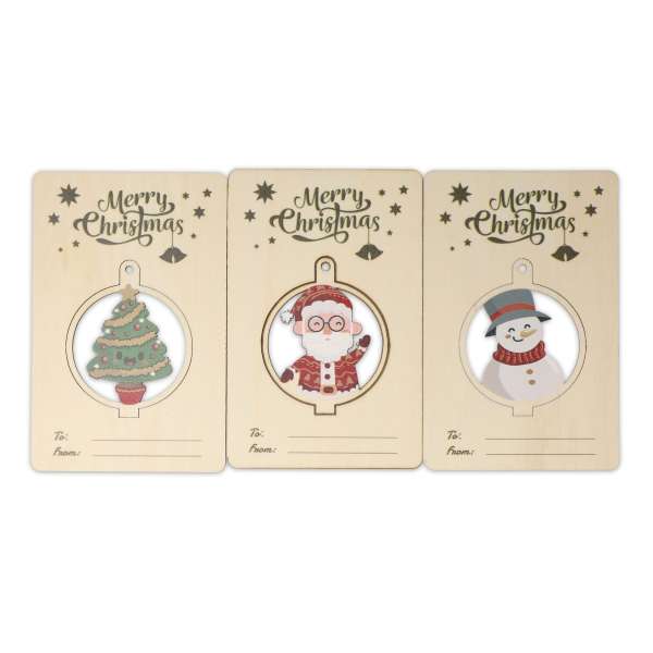 InSideOut Weihnachtsschmuck aus Holz 3er-Set