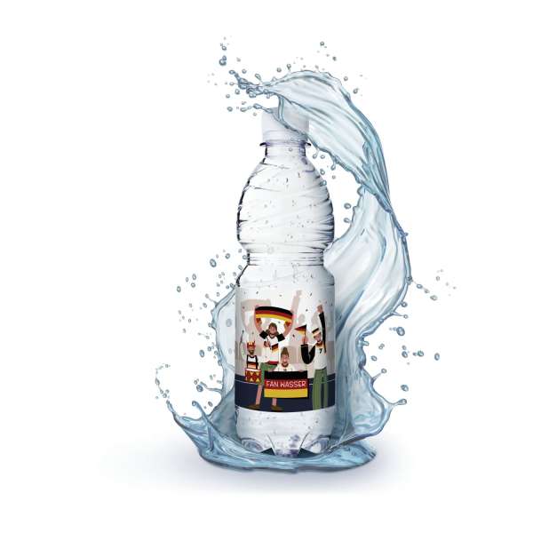 500 ml PromoWater - Mineralwasser zur Fußball Europameisterschaft mit Kohlensäure, Hergestellt in De
