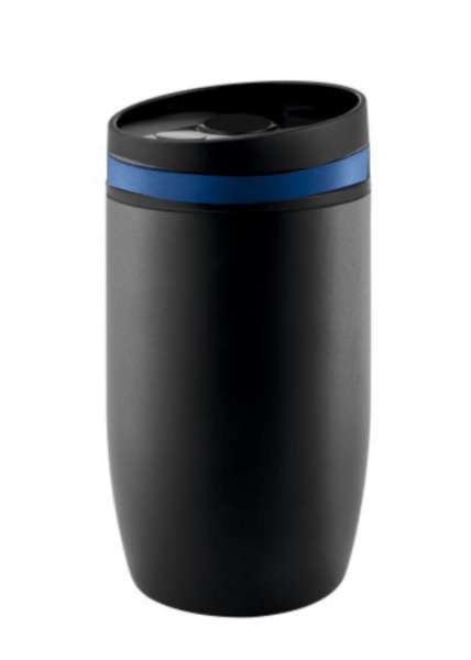 Metmaxx® Thermobecher "CremaOfficinaNero" schwarz / Ring schwarz