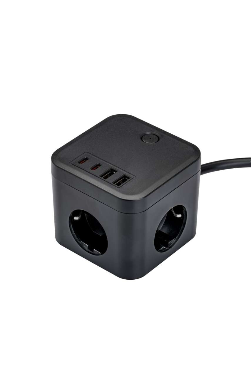PLUG Steckerwürfel mit Schukosteckdosen und USB 35W PD
