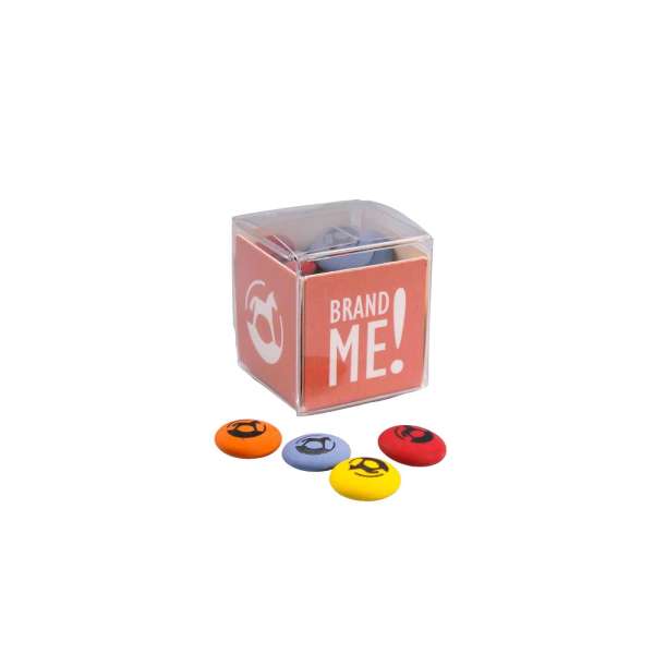 SCHOKOLADENLINSEN MIT DRUCK BRAND ME! CUBE