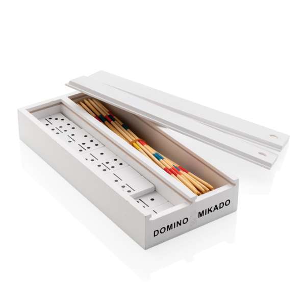 Deluxe Mikado / Domino Set in Holzbox