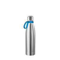 Flasche silber, Ring cyan