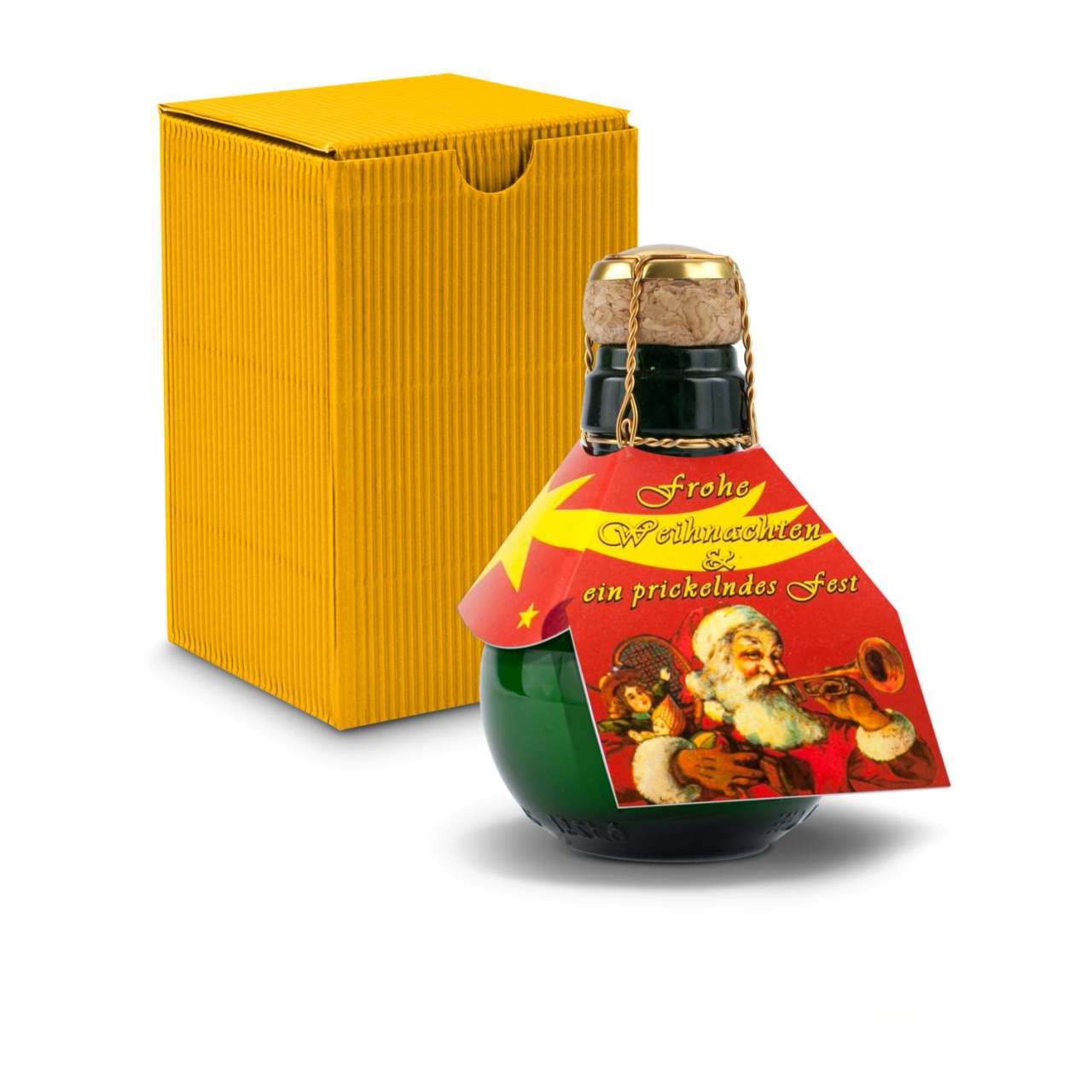 Kleinste Sektflasche der Welt! Weihnachtsgruß - Inklusive Geschenkkarton in, 125 ml