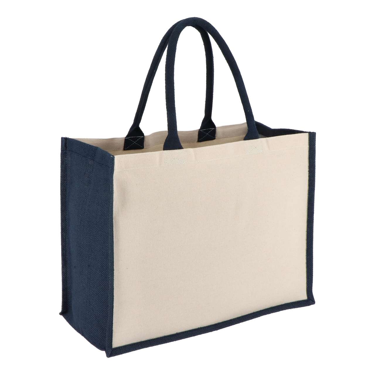 Jute-Baumwolle Tragetasche OEKO-TEX® 42,5 x 19 x 32cm 320g / m²