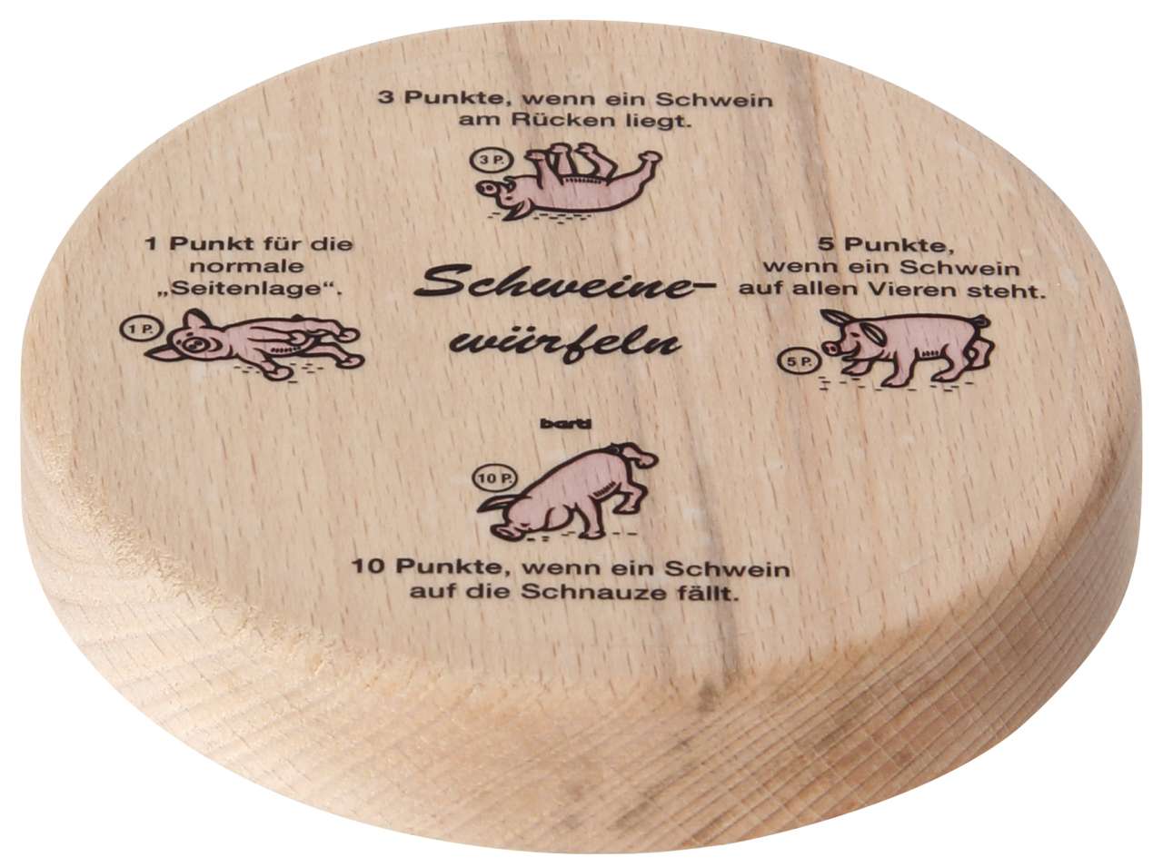 Bierdeckelspiel Schweine-Würfeln