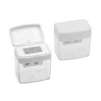 Gehäuse Glasklar, Deckel Weiß