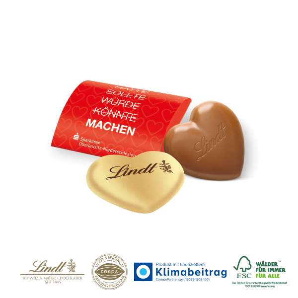 LINDT HERZ, 20 g IM WERBEBRIEFCHEN
