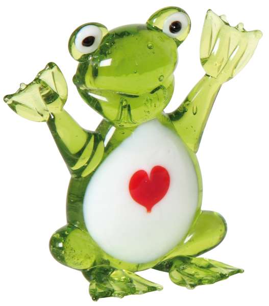 Glas-Frosch mit Herz