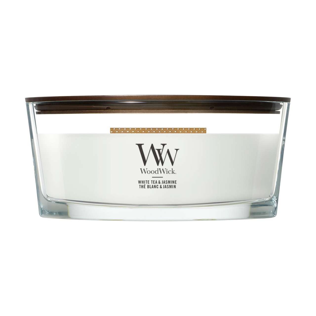 WoodWick White Tea & Jasmine Ellipse Candle Duftkerze