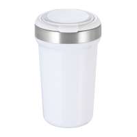 Innenbecher silber, Deckel weiß, Tasse weiß