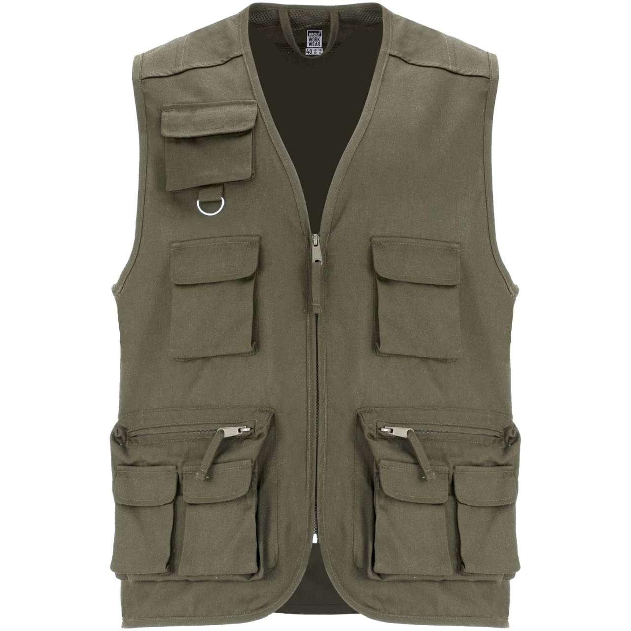 Venera Arbeitsweste mit V-Ausschnitt und mehreren Taschen, 200 g / m2