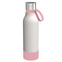 Flasche weiß, Ring hellmagenta, Hülle hellmagenta