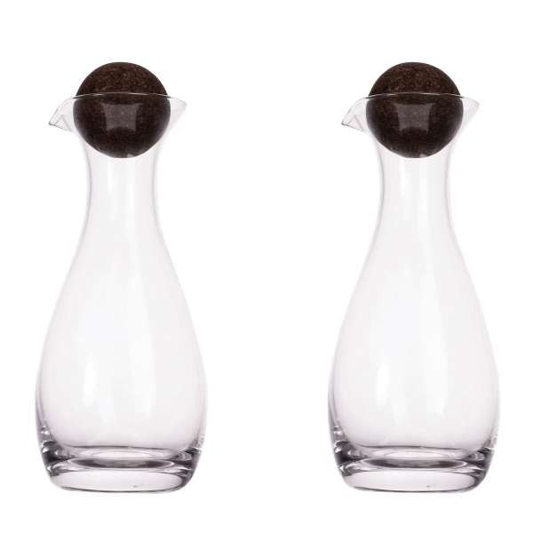 Sagaform Nature Öl- / Essigkaraffen mit Korkstopfen 2-tlg. 300ml