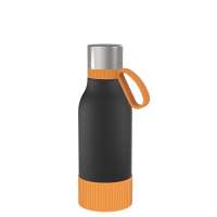 Flasche schwarz, Ring orange, Hülle orange