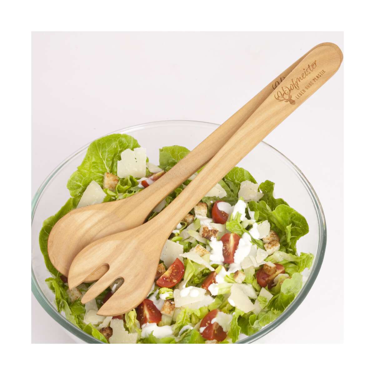 Salatbesteck, geölt aus Holz 35 cm 'Leben ohne Plastik'