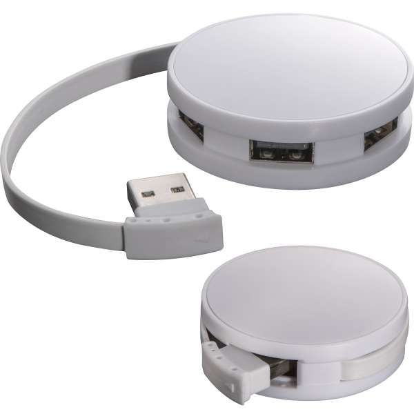 USB Hub aus Kunststoff mit 4 Anschlüssen