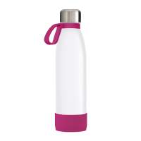 Flasche weiß, Ring magenta, Hülle magenta