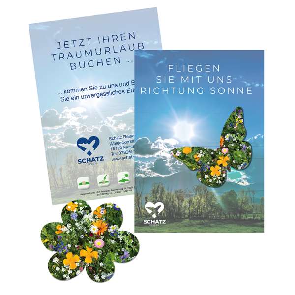 Samenpapier auf A6-Karte