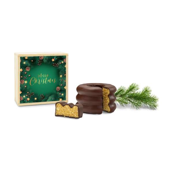 Geschenkset / Präsenteset: Baumkuchen in Holzbox