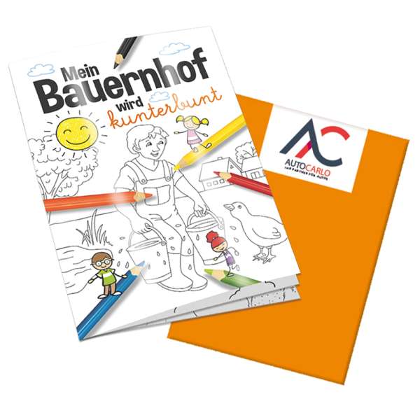 Malbuch / Mal-Set A6 - Bauernhof