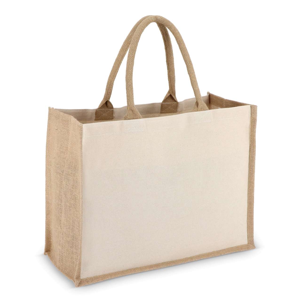 Jute-Baumwolle Tragetasche OEKO-TEX® 42,5 x 19 x 32cm 320g / m²
