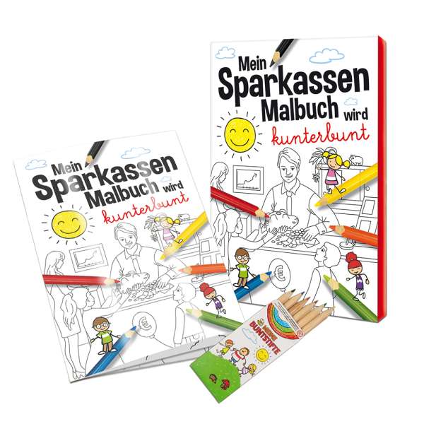 Malbuch / Mal-Set A6 - Sparkassen