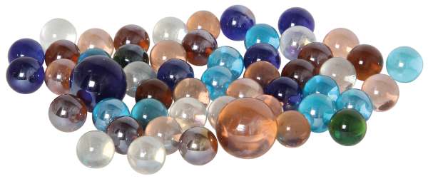 Murmeln klar bunt (ca. 300g)