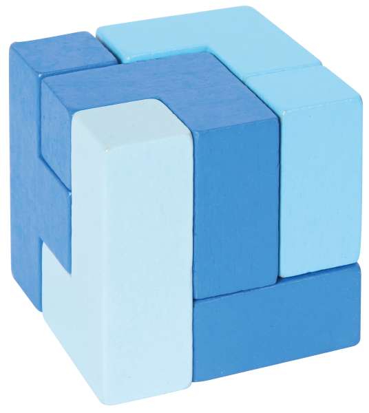 Würfelpuzzle blau