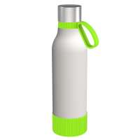 Flasche weiß, Ring hellgrün, Hülle hellgrün