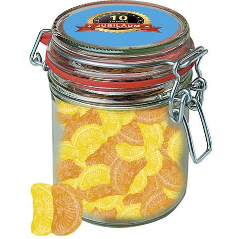 Zitrone und Orangen Bonbons, ca. 200g, Bonbonglas Maxi